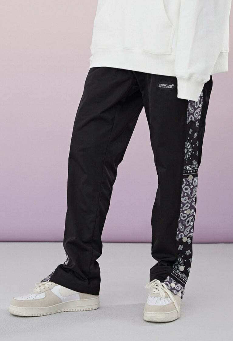 CONKLAB Bandana Split Pants - Y2K Summer Grunge, 90s Retro, Gothic Y2K, Y2K Club Out
