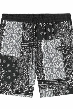 CONKLAB Y2K Bandana Shorts - 90s Grunge Summer Outfit, Retro Hip Hop Fashion, Y2K Club Style