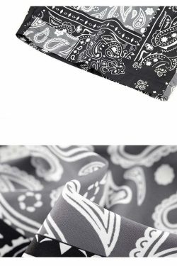 CONKLAB Y2K Bandana Shorts - 90s Grunge Summer Outfit, Retro Hip Hop Fashion, Y2K Club Style