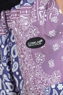 CONKLAB Y2K Bandana Shorts - 90s Grunge Summer Outfit, Retro Hip Hop Fashion, Y2K Club Style