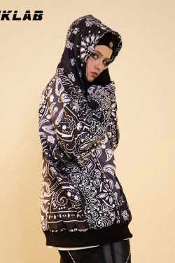 CONKLAB Y2K Bandana Zip Up Jacket - 90s Grunge, Retro Summer, Y2K Party & Club Outfits