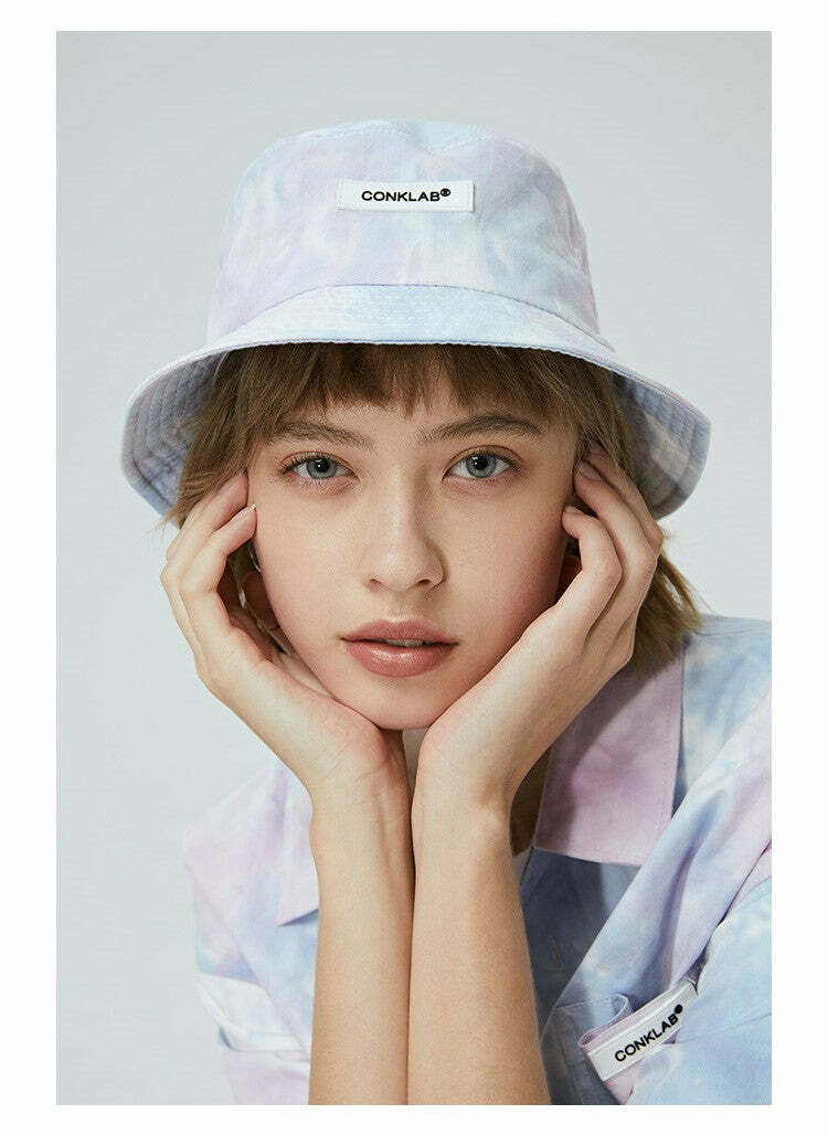 CONKLAB Y2K Grunge Bucket Hat - 90s Retro Summer Fashion, Pastel Goth, Hip Hop Style