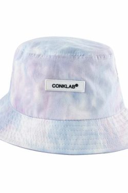 CONKLAB Y2K Grunge Bucket Hat - 90s Retro Summer Fashion, Pastel Goth, Hip Hop Style