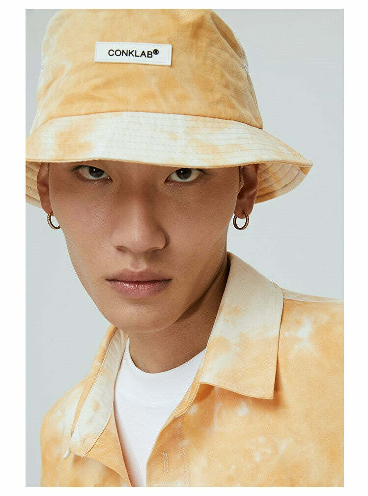 CONKLAB Y2K Grunge Bucket Hat - 90s Retro Summer Fashion, Pastel Goth, Hip Hop Style
