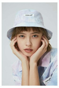 CONKLAB Y2K Grunge Bucket Hat - 90s Retro Summer Fashion, Pastel Goth, Y2K Club & Party Outfits