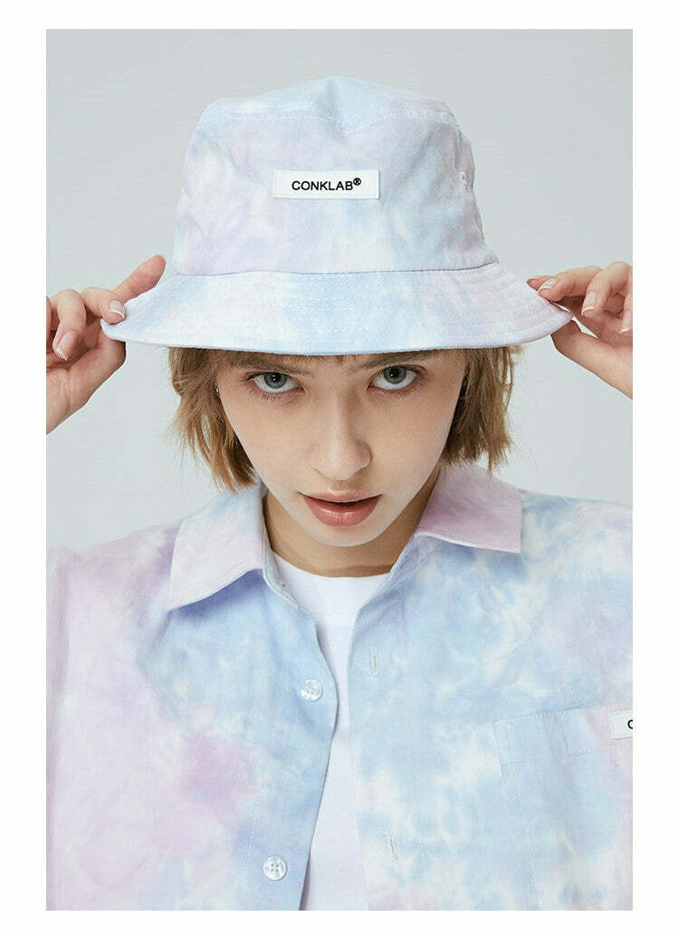 CONKLAB Y2K Grunge Bucket Hat - 90s Retro Summer Fashion, Pastel Goth, Y2K Club & Party Outfits