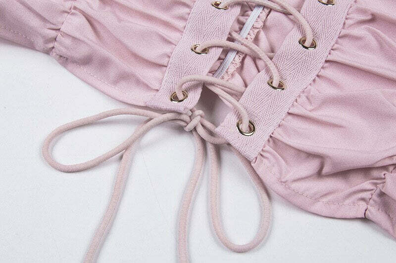 Coquette Doll Pink Cami Top - Y2K Summer, 90s Fashion, Grunge, Retro, Pastel Goth, Y2K