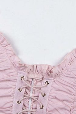 Coquette Doll Pink Cami Top - Y2K Summer, 90s Fashion, Grunge, Retro, Pastel Goth, Y2K