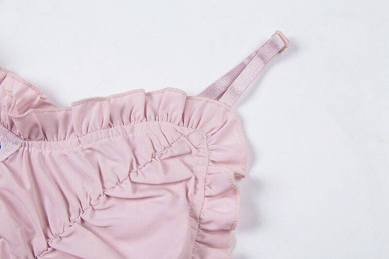 Coquette Doll Pink Cami Top - Y2K Summer, 90s Fashion, Grunge, Retro, Pastel Goth, Y2K