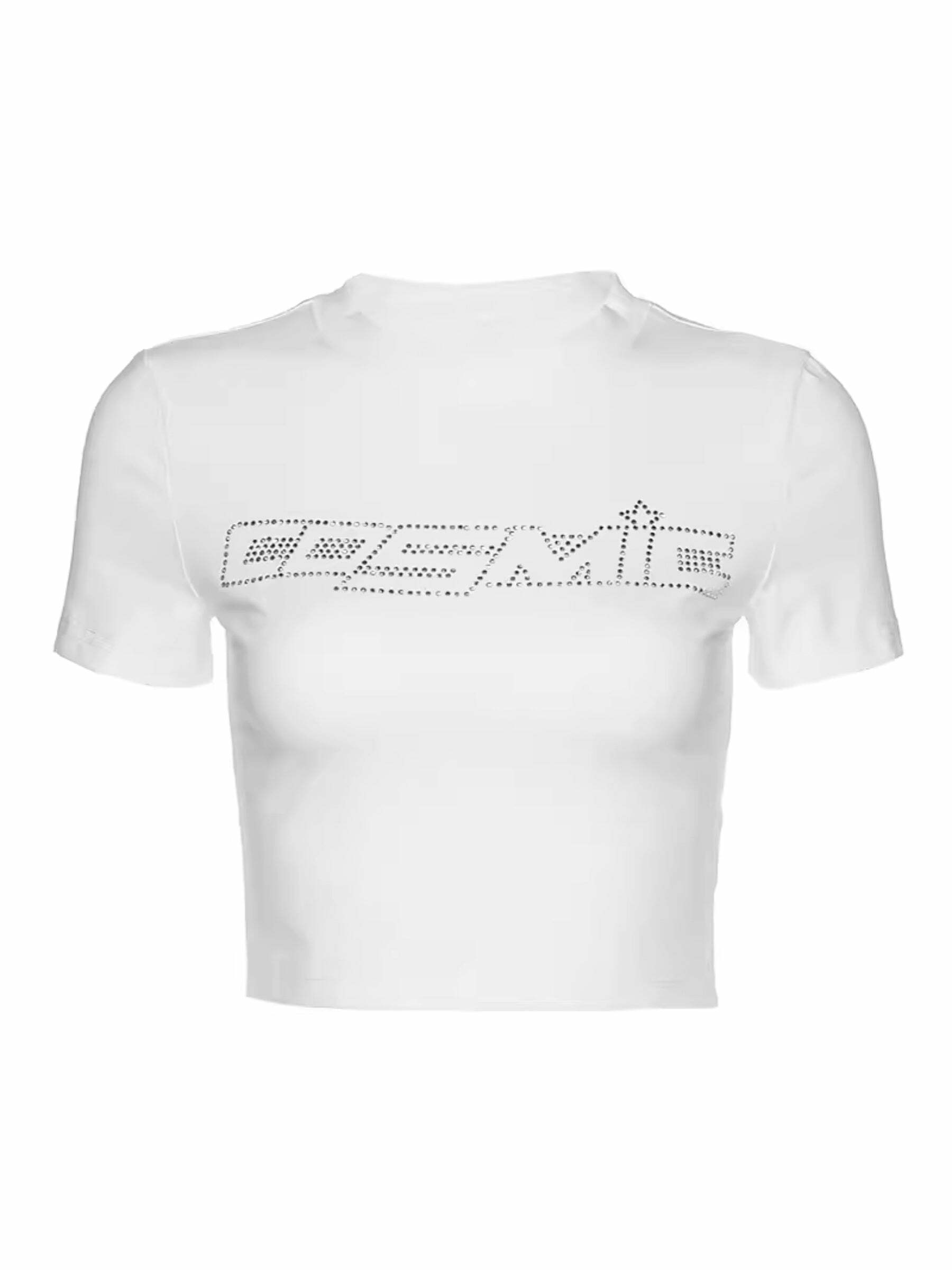 Cosmic Letter Print T-Shirt - Y2K Summer, 90s Grunge, Retro Style, Baby Tees, Y2K Popstar
