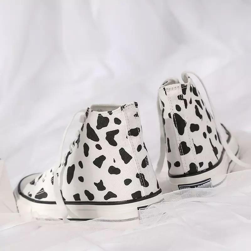 Cow-Wish Sneakers - Y2K Grunge, 90s Retro, Pastel Goth, Hip Hop Fashion, Y2K Summer Outfits