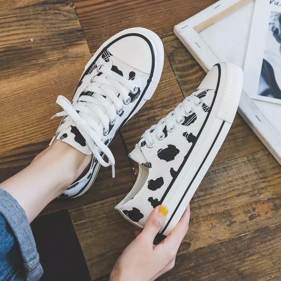 Cow-Wish Sneakers - Y2K Grunge, 90s Retro, Pastel Goth, Hip Hop Fashion, Y2K Summer Outfits