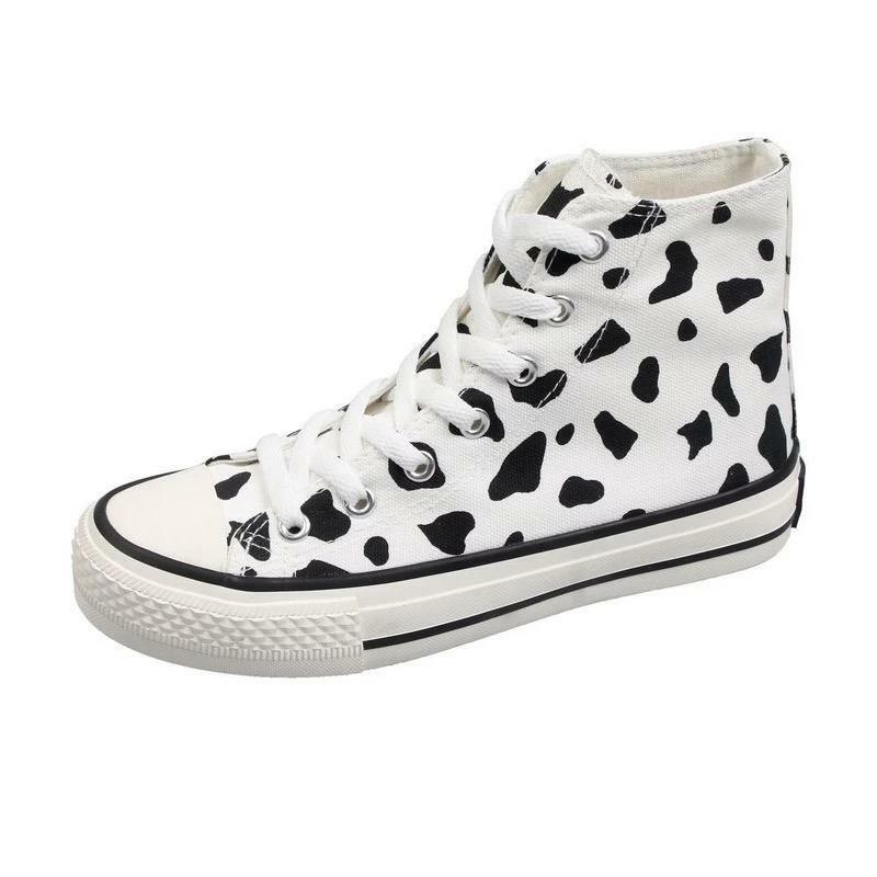 Cow-Wish Sneakers - Y2K Grunge, 90s Retro, Pastel Goth, Hip Hop Fashion, Y2K Summer Outfits