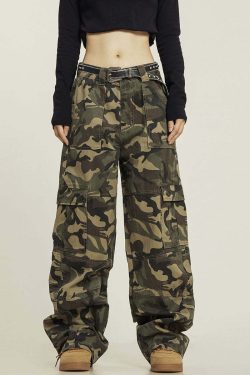 CTB Classic Utility Camo Pants - Y2K Grunge, 90s Fashion, Retro Style, Summer Y2K Outfits