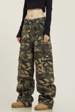CTB Classic Utility Camo Pants - Y2K Grunge, 90s Fashion, Retro Style, Summer Y2K Outfits