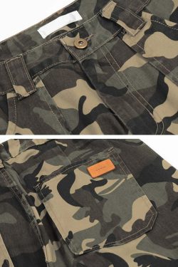 CTB Classic Utility Camo Pants - Y2K Grunge, 90s Fashion, Retro Style, Summer Y2K Outfits