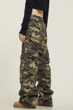 CTB Classic Utility Camo Pants - Y2K Grunge, 90s Fashion, Retro Style, Summer Y2K Outfits