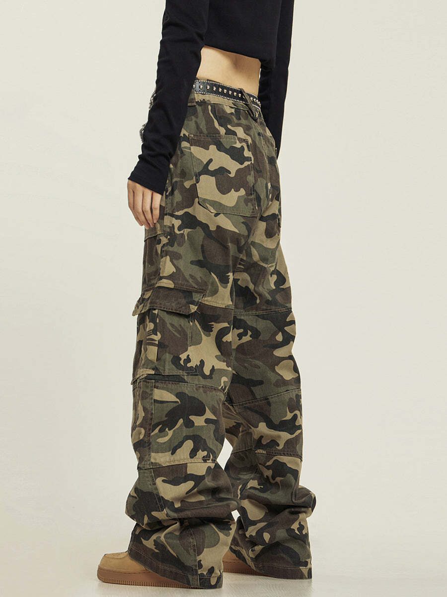 CTB Classic Utility Camo Pants - Y2K Grunge, 90s Fashion, Retro Style, Summer Y2K Outfits