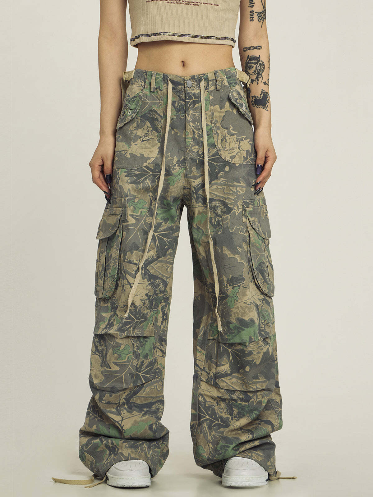 CTB Multi Color Fern Pants - Y2K Summer Grunge 90s Retro Fashion, Y2K Club & Party Outfits