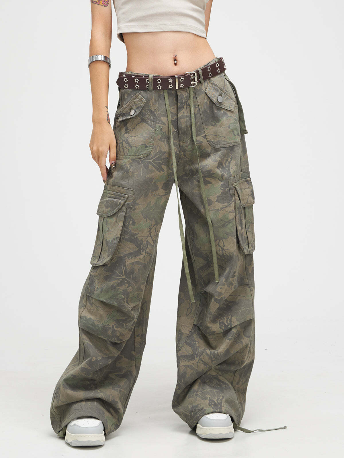 CTB Multi Color Fern Pants - Y2K Summer Grunge 90s Retro Fashion, Y2K Club & Party Outfits