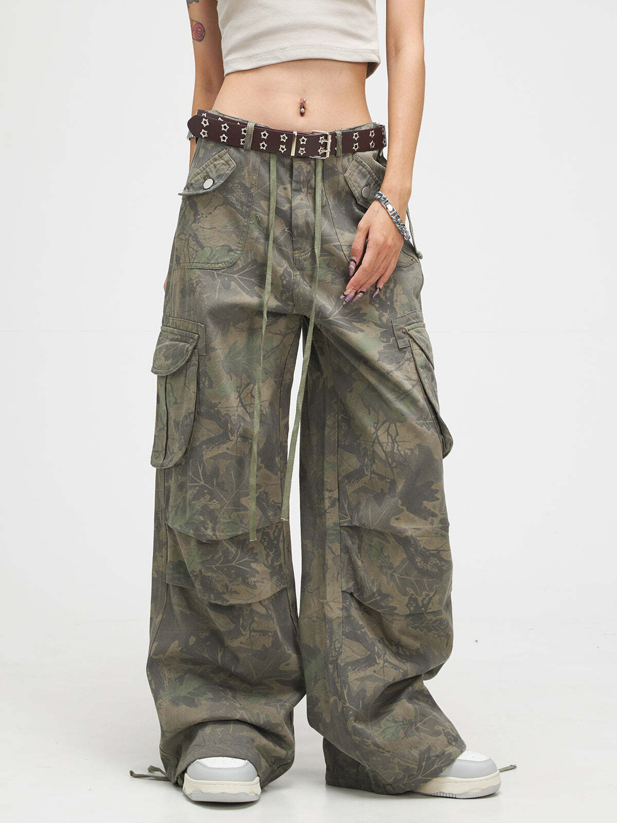 CTB Multi Color Fern Pants - Y2K Summer Grunge 90s Retro Fashion, Y2K Club & Party Outfits