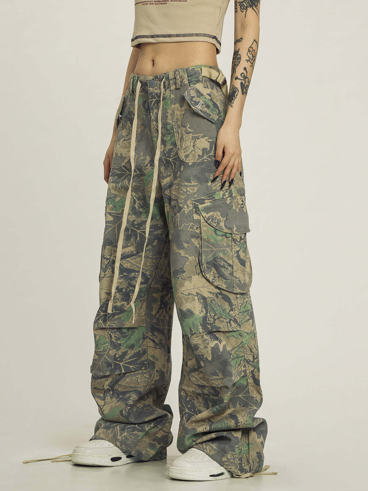 CTB Multi Color Fern Pants - Y2K Summer Grunge 90s Retro Fashion, Y2K Club & Party Outfits