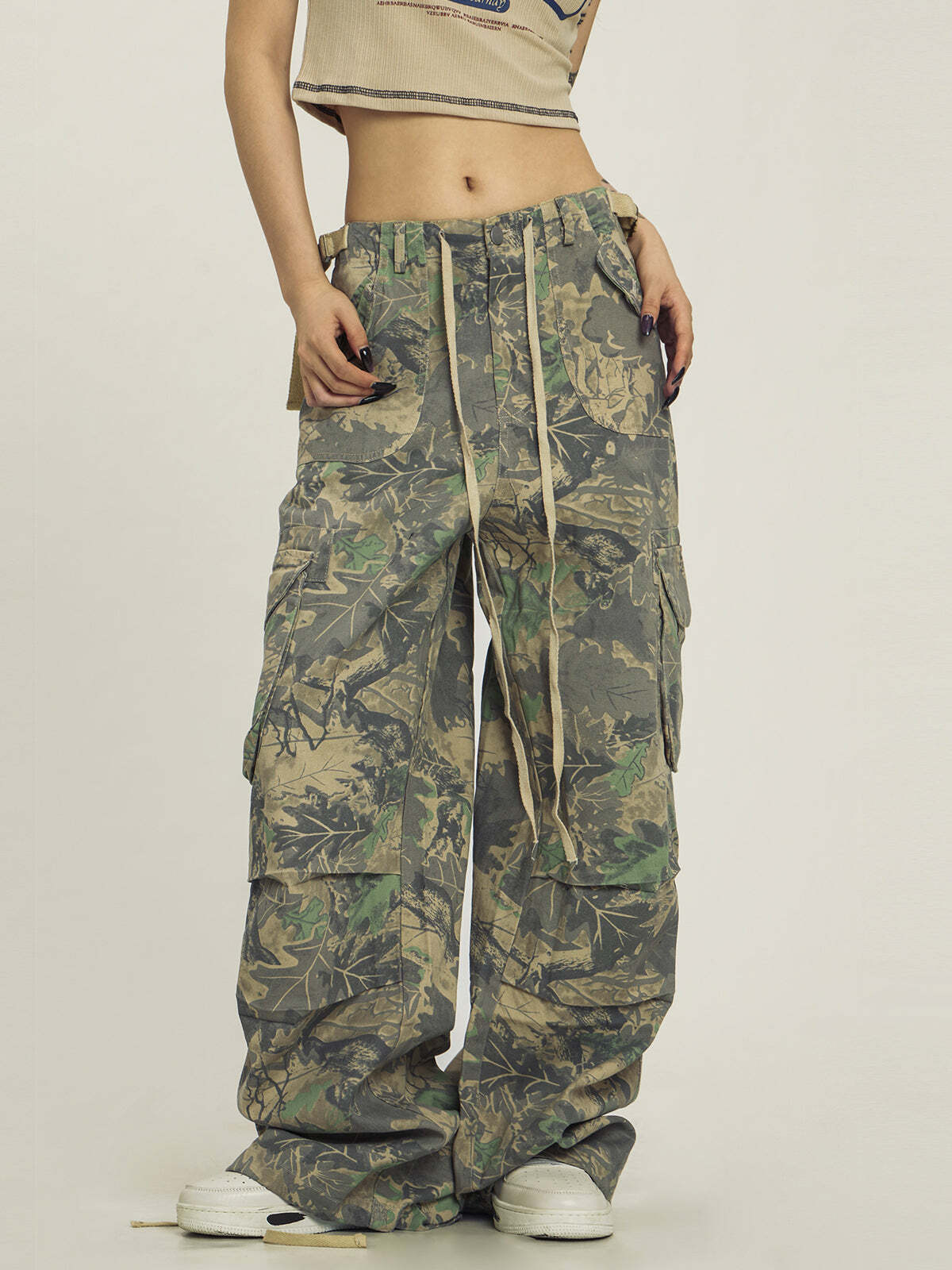 CTB Multi Color Fern Pants - Y2K Summer Grunge 90s Retro Fashion, Y2K Club & Party Outfits