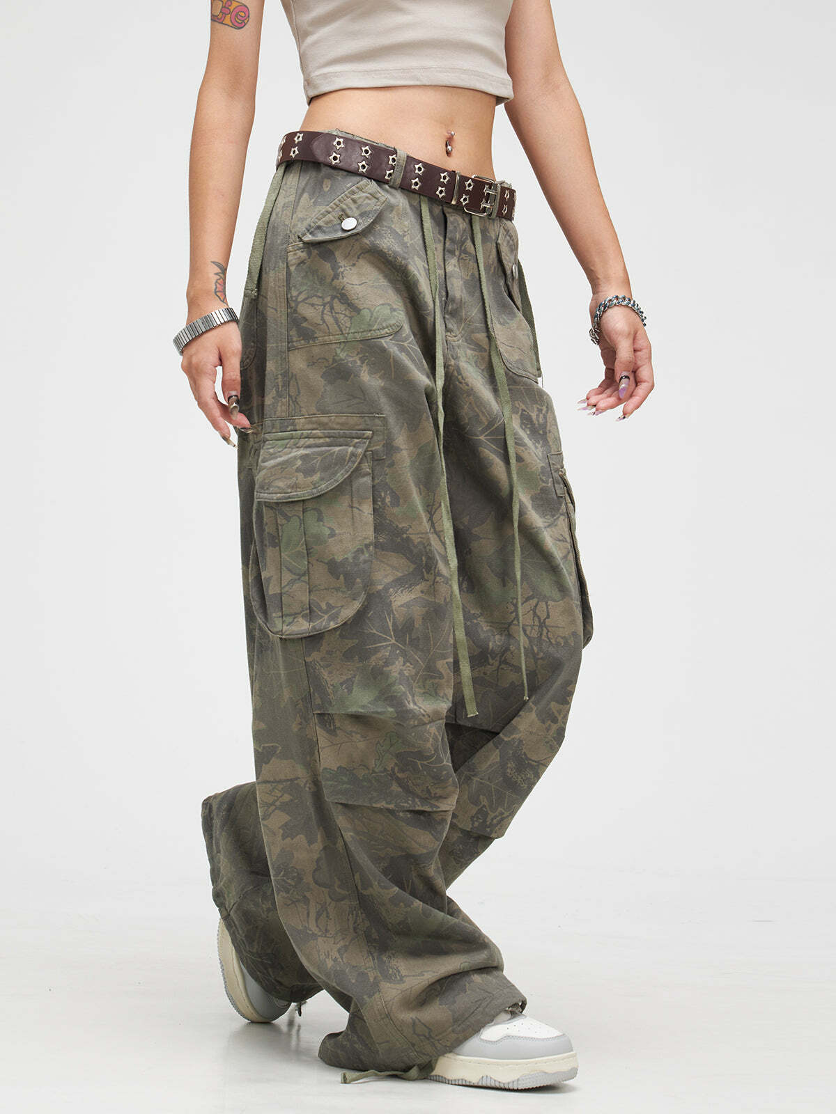 CTB Multi Color Fern Pants - Y2K Summer Grunge 90s Retro Fashion, Y2K Club & Party Outfits