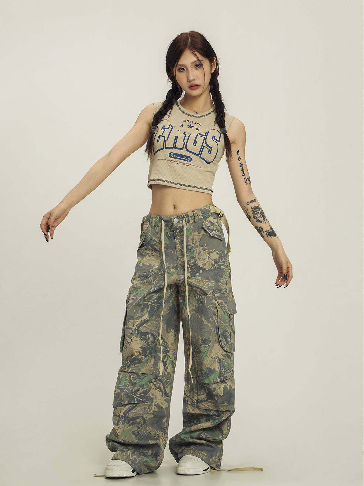 CTB Multi Color Fern Pants - Y2K Summer Grunge 90s Retro Fashion, Y2K Club & Party Outfits