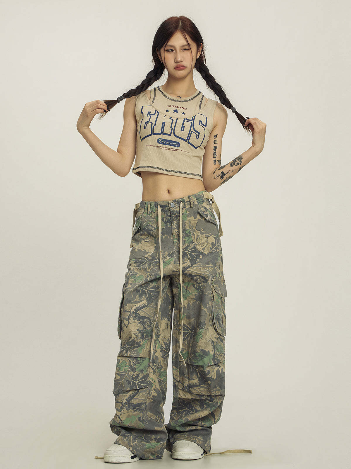 CTB Multi Color Fern Pants - Y2K Summer Grunge 90s Retro Fashion, Y2K Club & Party Outfits