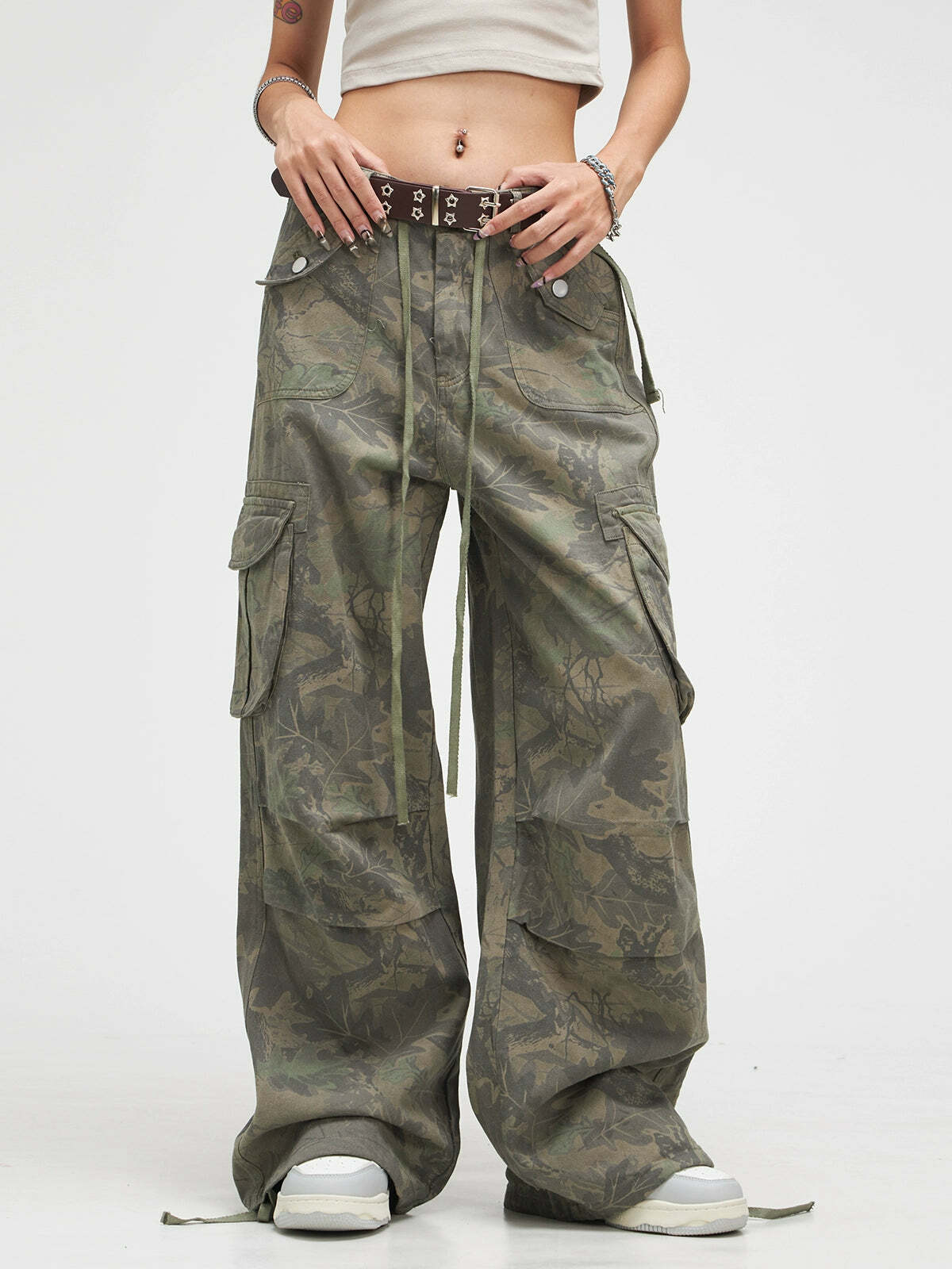 CTB Multi Color Fern Pants - Y2K Summer Grunge 90s Retro Fashion, Y2K Club & Party Outfits