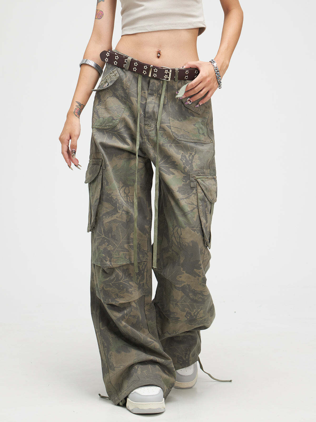 CTB Multi Color Fern Pants - Y2K Summer Grunge 90s Retro Fashion, Y2K Club & Party Outfits