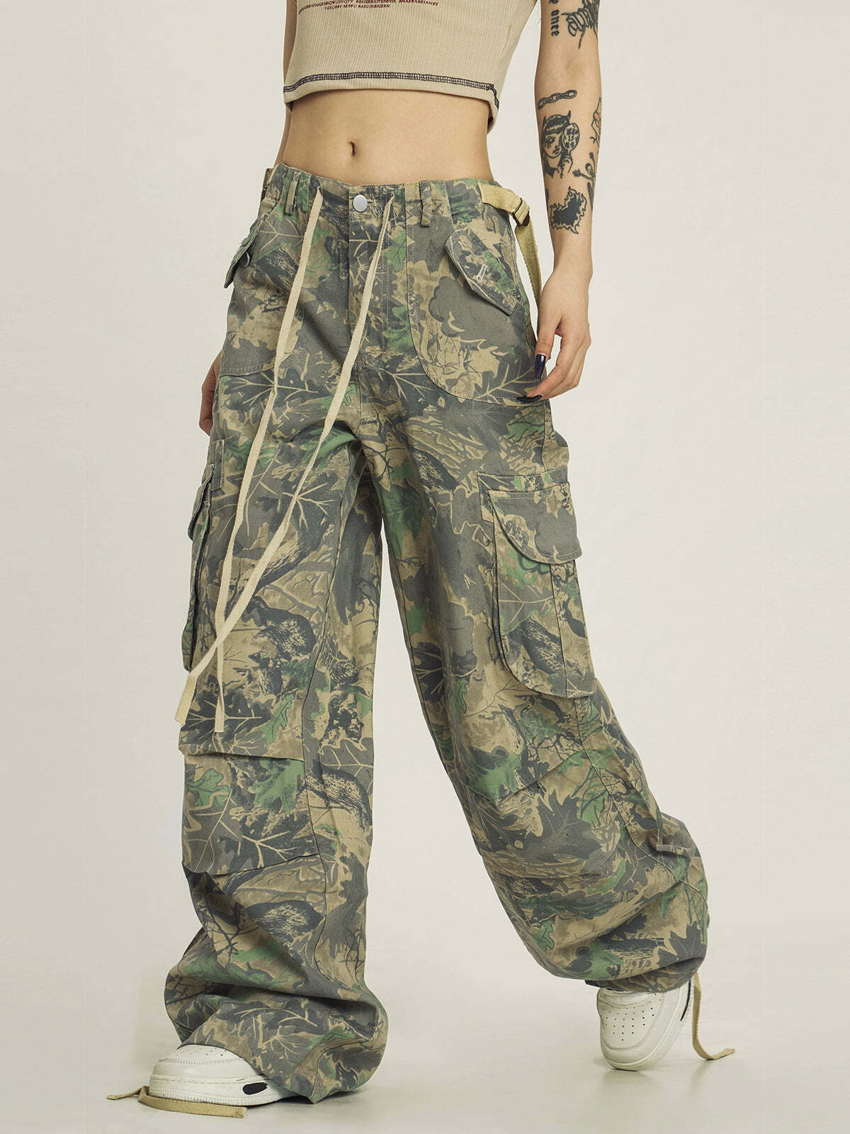 CTB Multi Color Fern Pants - Y2K Summer Grunge 90s Retro Fashion, Y2K Club & Party Outfits