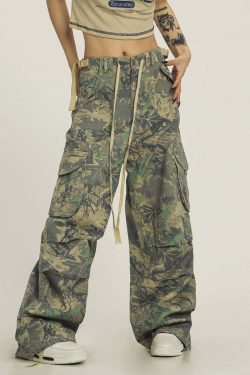CTB Multi Color Fern Pants - Y2K Summer Grunge 90s Retro Fashion, Y2K Club & Party Outfits