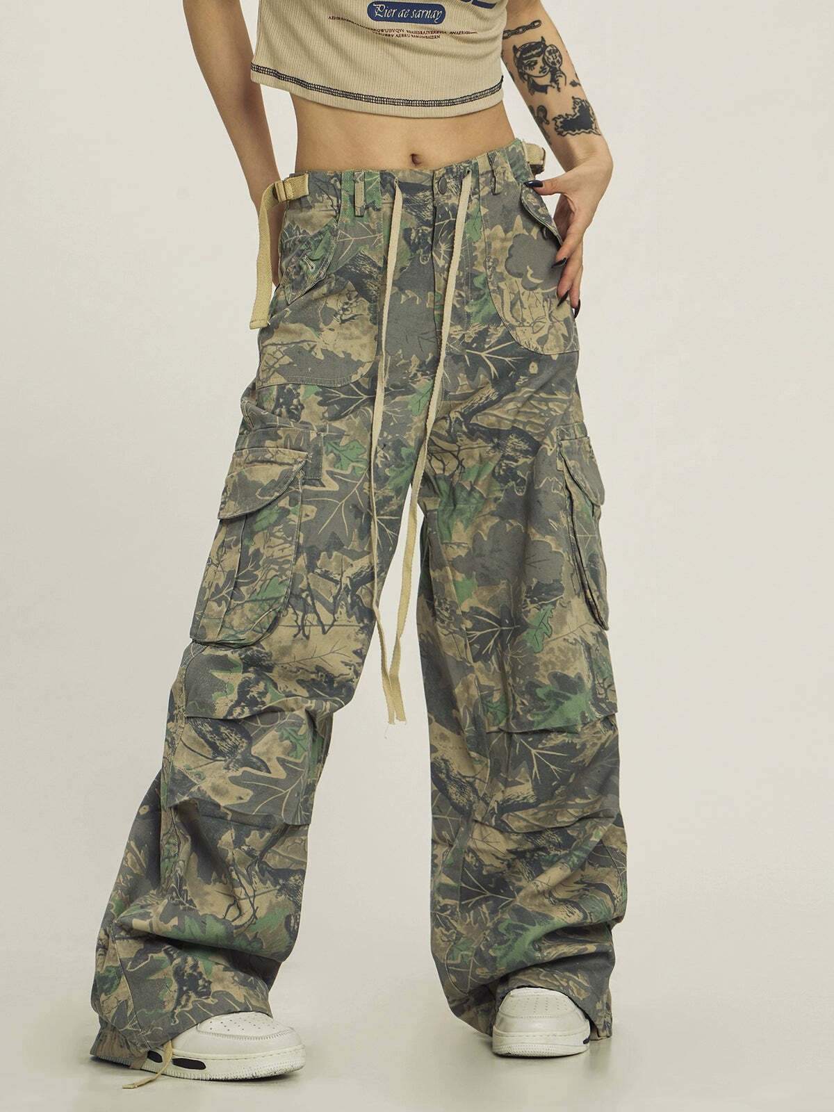 CTB Multi Color Fern Pants - Y2K Summer Grunge 90s Retro Fashion, Y2K Club & Party Outfits