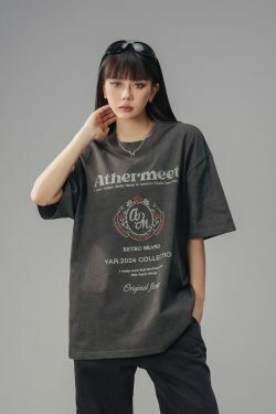 CTB Vintage Faded Collegiate Tee - Y2K Summer, 90s Grunge, Retro Hip Hop, Pastel Goth Outfits