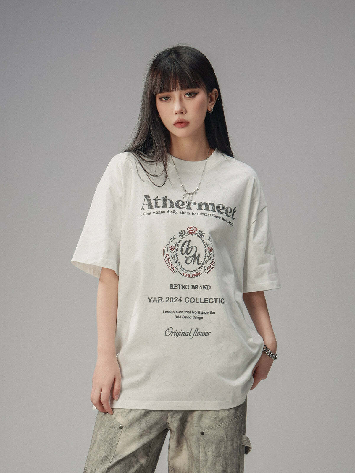 CTB Vintage Faded Collegiate Tee - Y2K Summer, 90s Grunge, Retro Hip Hop, Pastel Goth Outfits