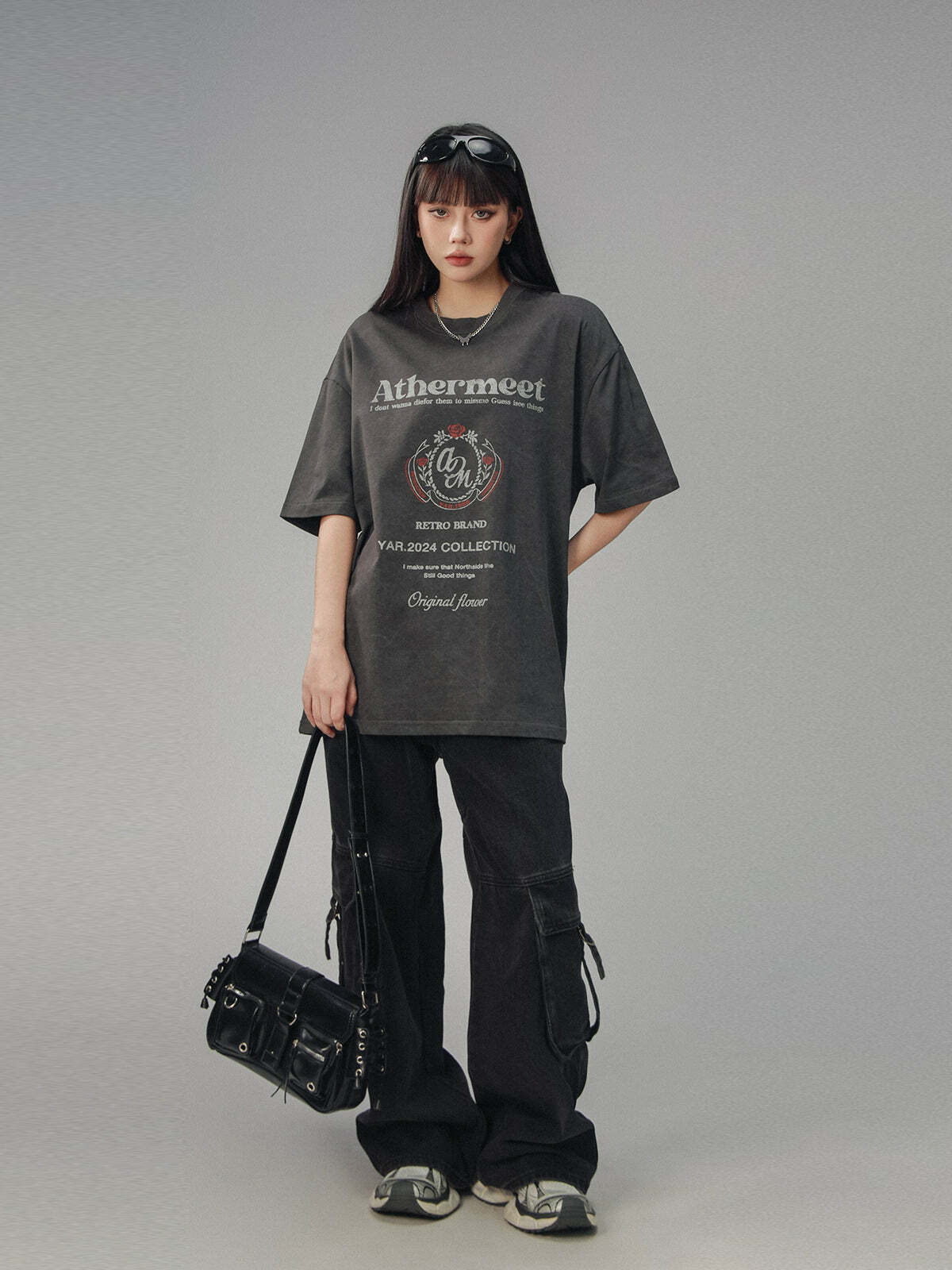 CTB Vintage Faded Collegiate Tee - Y2K Summer, 90s Grunge, Retro Hip Hop, Pastel Goth Outfits