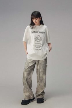 CTB Vintage Faded Collegiate Tee - Y2K Summer, 90s Grunge, Retro Style, Baby Tees, Y2K