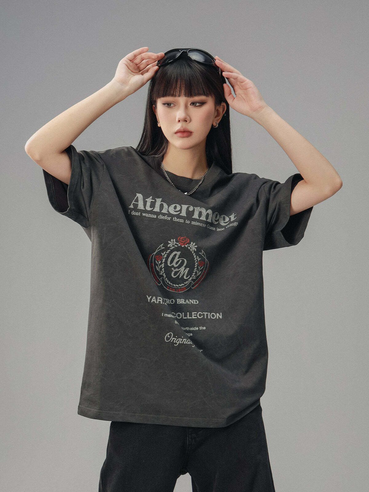 CTB Vintage Faded Collegiate Tee - Y2K Summer, 90s Grunge, Retro Style, Baby Tees, Y2K