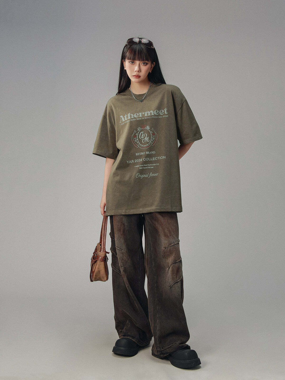 CTB Vintage Faded Collegiate Tee - Y2K Summer, 90s Grunge, Retro Style, Baby Tees, Y2K
