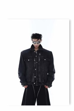 CulturE Denim Jacket - Y2K Summer Grunge, 90s Retro, Pastel Goth, Y2K Club & Party Outfits