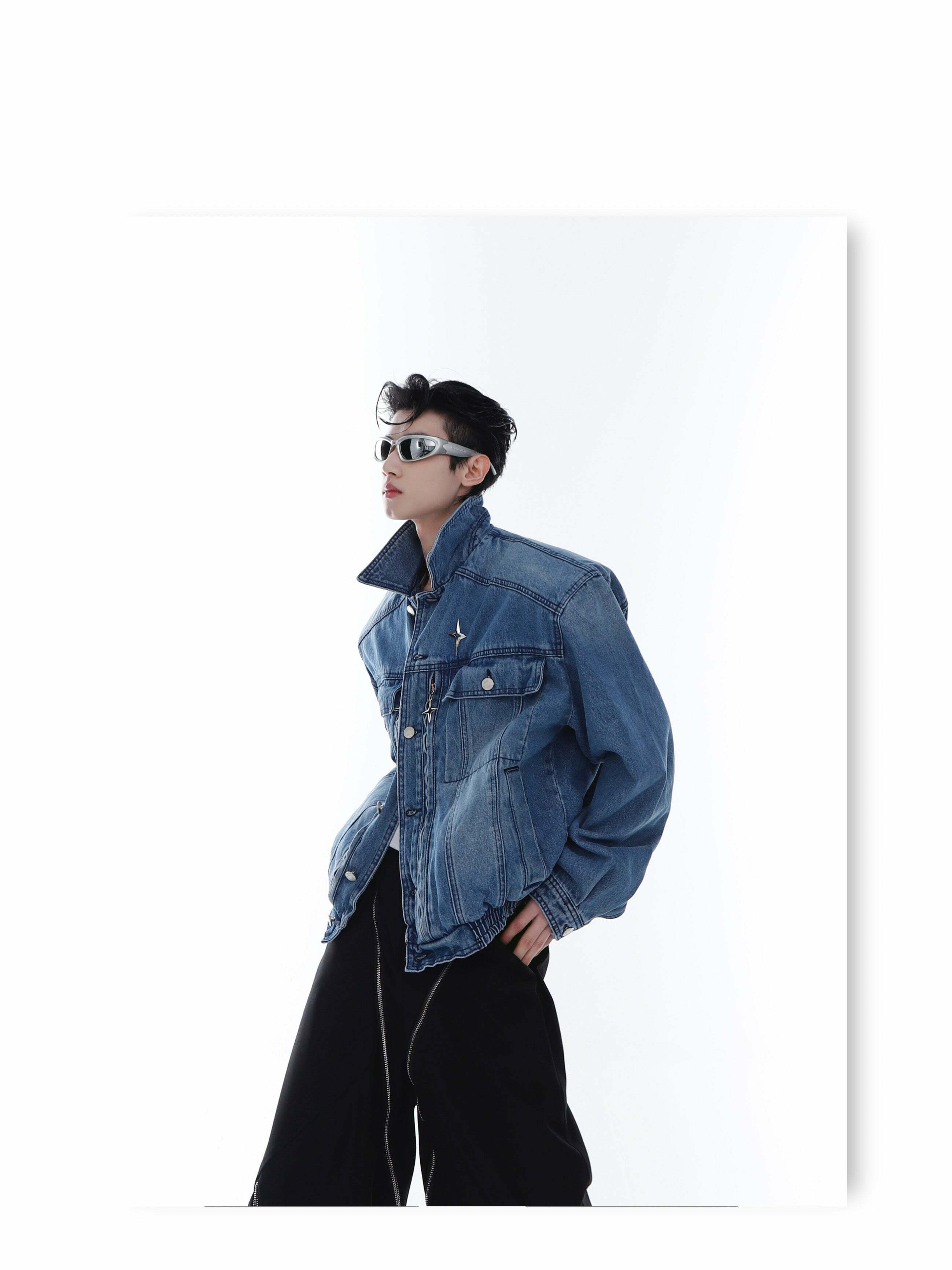 CulturE Denim Jacket - Y2K Summer Grunge, 90s Retro, Pastel Goth, Y2K Club & Party Outfits