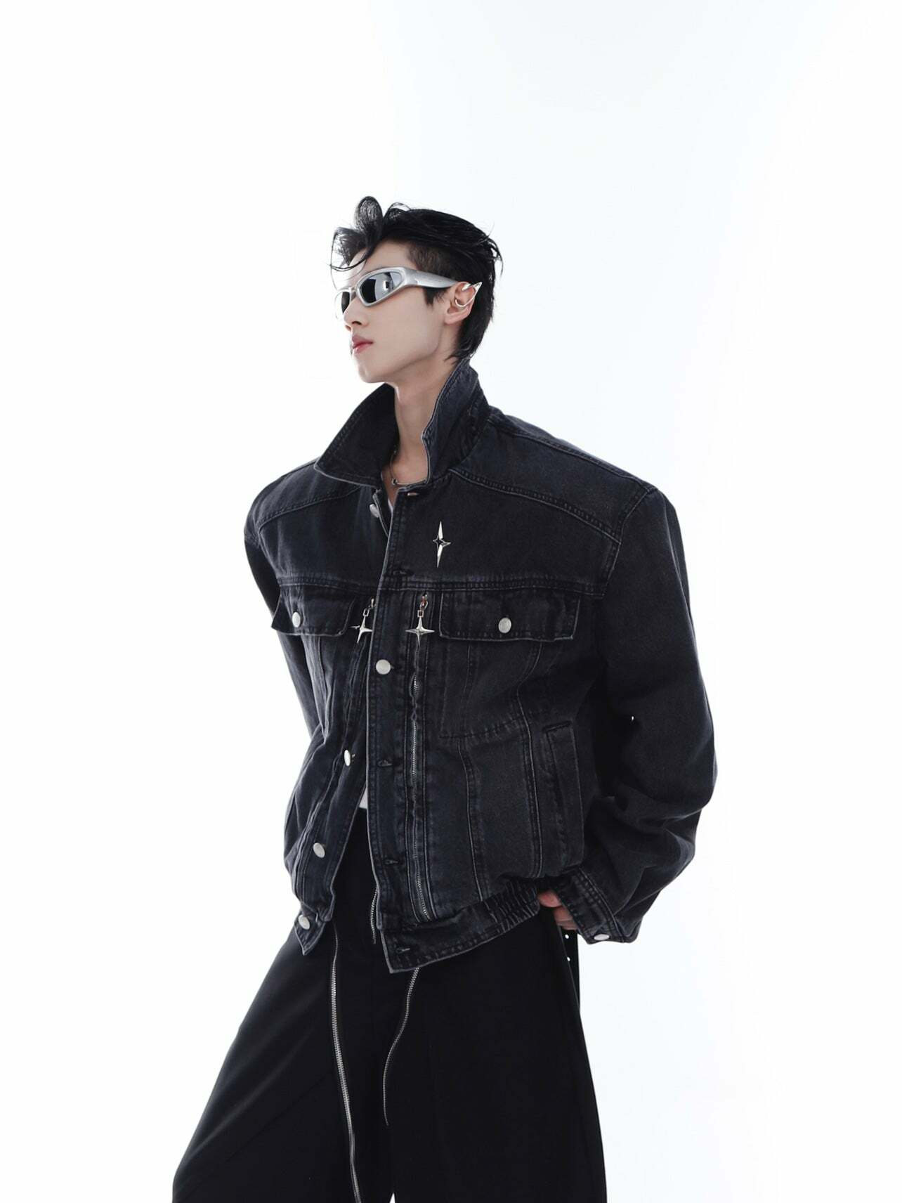 CulturE Denim Jacket - Y2K Summer Grunge, 90s Retro, Pastel Goth, Y2K Club & Party Outfits