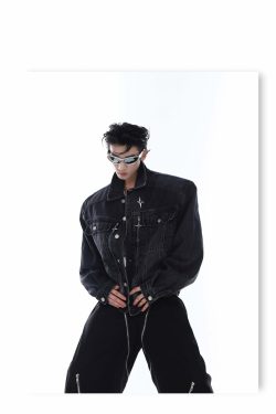 CulturE Denim Jacket - Y2K Summer Grunge, 90s Retro, Pastel Goth, Y2K Club & Party Outfits