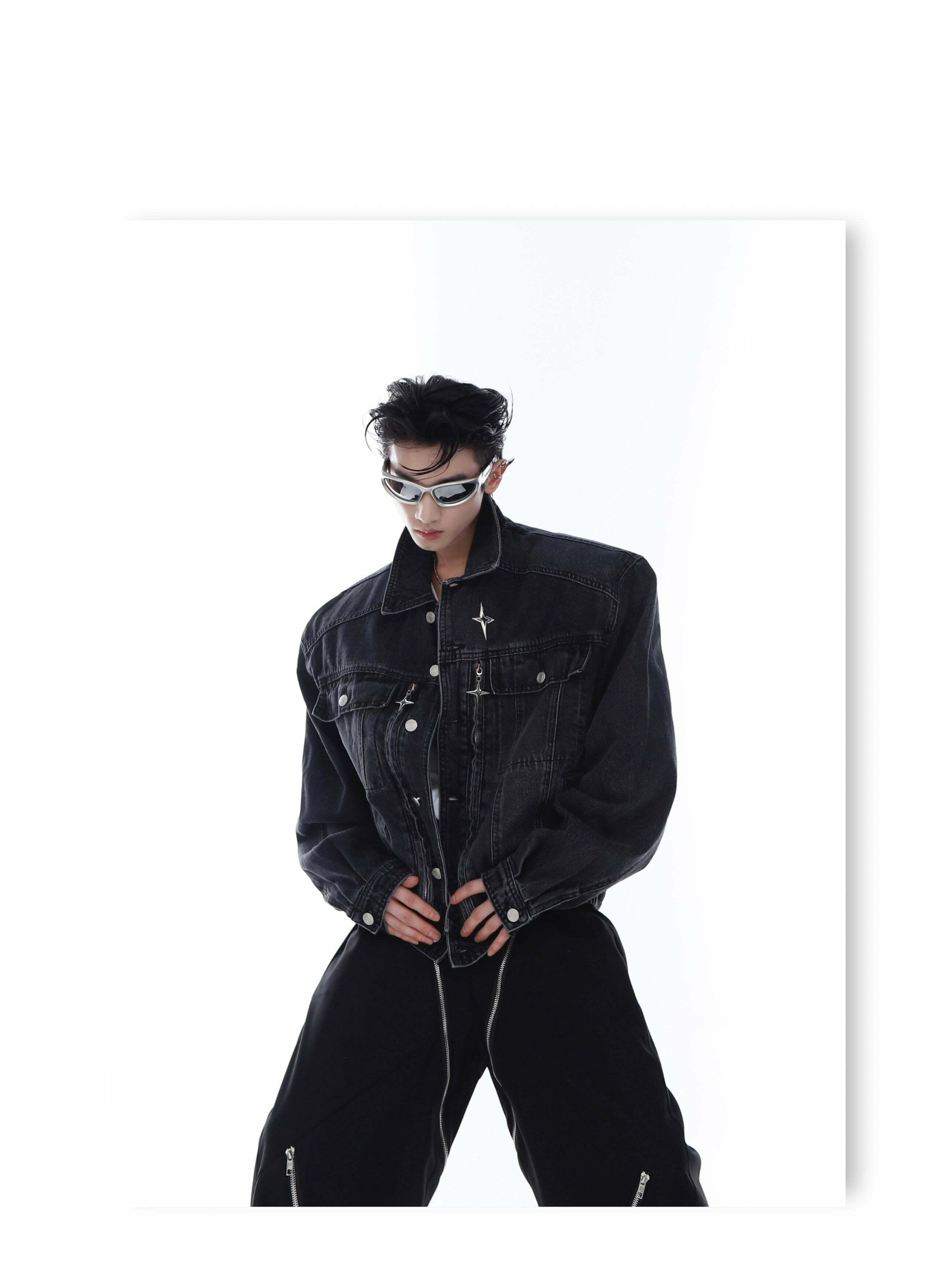 CulturE Denim Jacket - Y2K Summer Grunge, 90s Retro, Pastel Goth, Y2K Club & Party Outfits