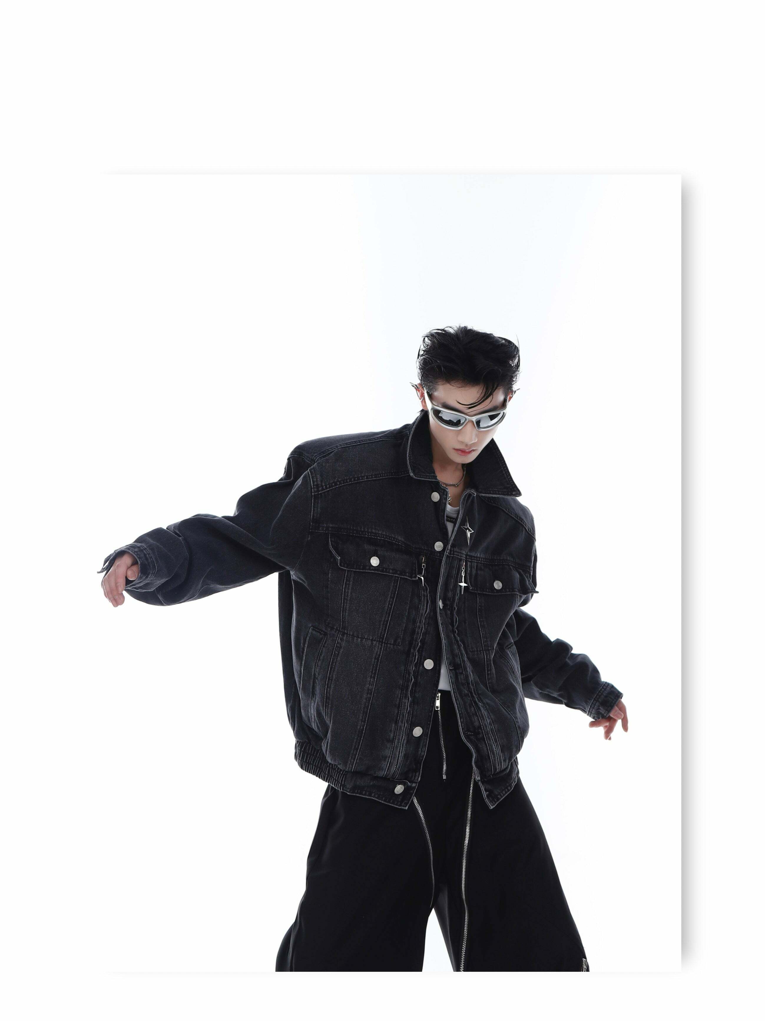 CulturE Denim Jacket - Y2K Summer Grunge, 90s Retro, Pastel Goth, Y2K Club & Party Outfits