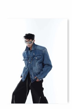 CulturE Denim Jacket - Y2K Summer Grunge, 90s Retro, Pastel Goth, Y2K Club & Party Outfits