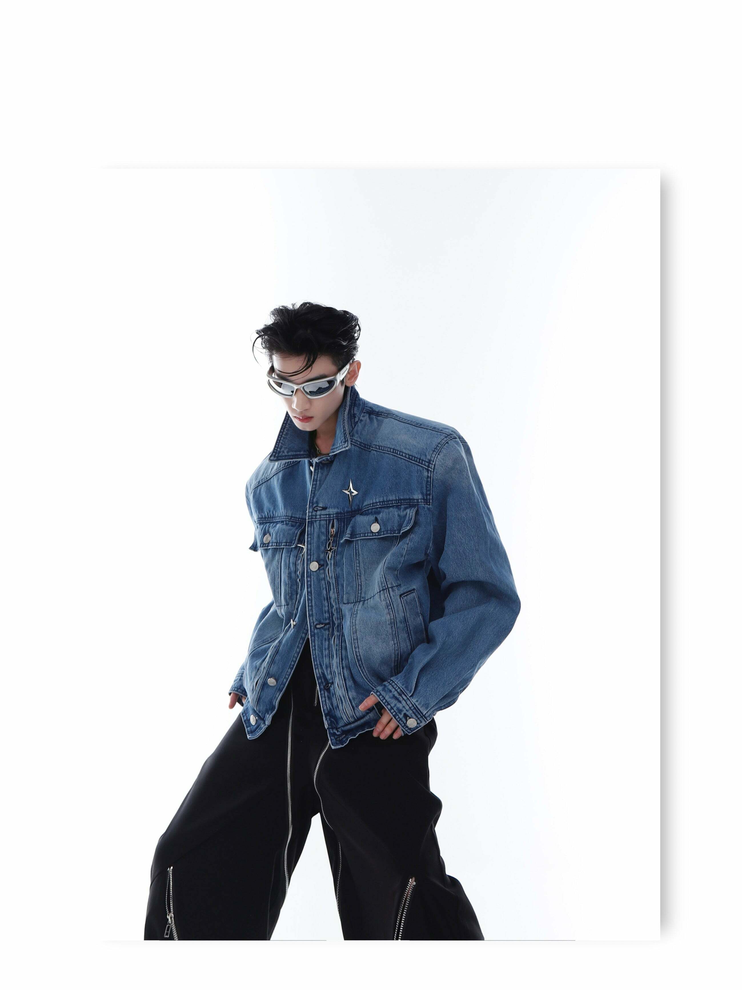 CulturE Denim Jacket - Y2K Summer Grunge, 90s Retro, Pastel Goth, Y2K Club & Party Outfits