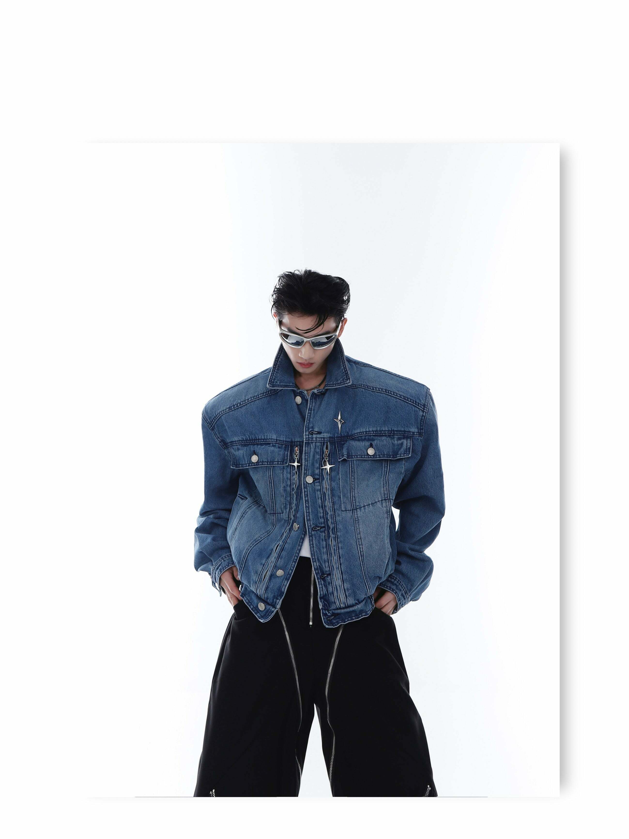 CulturE Denim Jacket - Y2K Summer Grunge, 90s Retro, Pastel Goth, Y2K Club & Party Outfits